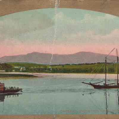 Catskill Mountain from Hudson River Postcard