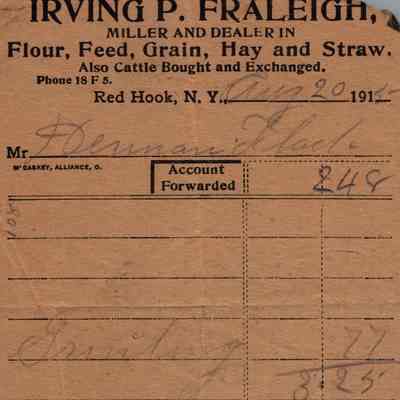 Irving P. Fraleigh Receipt,1915