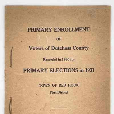 1931 Primary Elections Enrollment Book