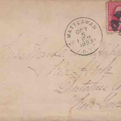 Mary Allendorph Postal Envelope, 1893