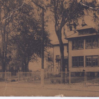 Public School and Methodist Episcopal Church, Tivoli and Madalin