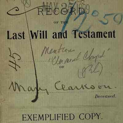 Last Will and Testament of Mary (Livingston) Clarkson