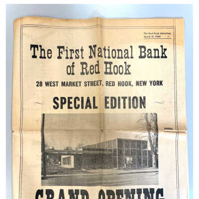 Special Section, Grand Opening of First National Bank of Red hook