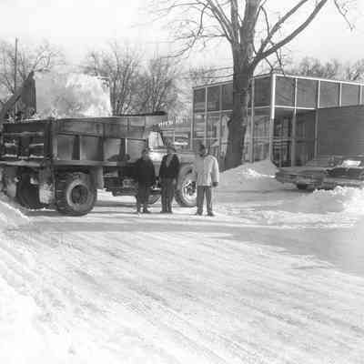 West Market St., clearing snow, 1961