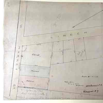 C. 1894 Map of lots in quadrant east of Linden Ave & north of W Market Street, Red Hook Village