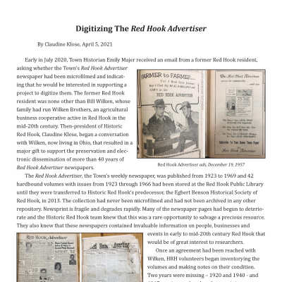 Blog Post: Digitizing The Red Hook Advertiser