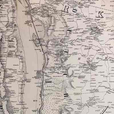 1864/1878 Topographical map of the Hudson River