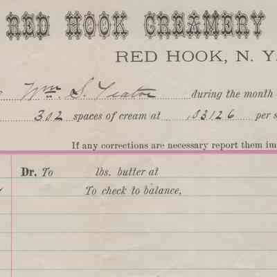 Red Hook Creamery Company Invoices, 1892,1893