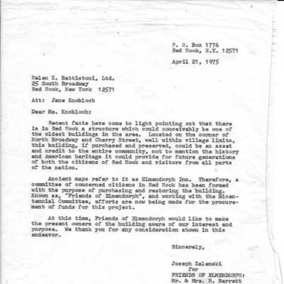 FOE letter about contacting Grand Union, April 21, 1975