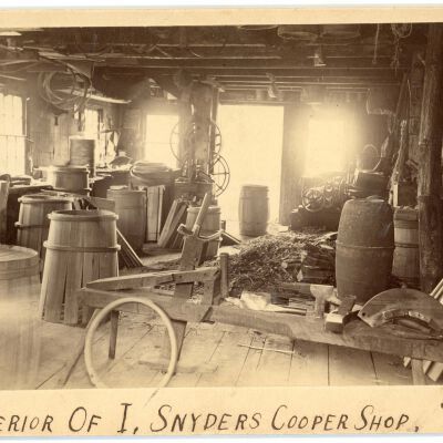 Interior of I. Snyder's Cooper Shop, Barrytown