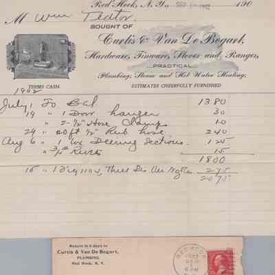 Curtis & Van DeBogart, Invoice, 1902