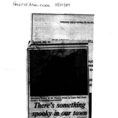 Thomas House Ghost Stories Gazette Advertiser 10/29/1987