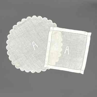 Doilies embroidered for the Adams family