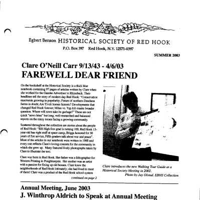 2003(3) Summer - EBHS Newsletter