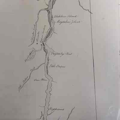 Map of the Hudson River from Poughkeepsie to Claverack, 1756?