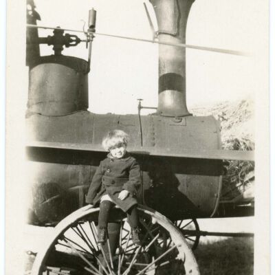 Rumely Oil Pull with boy