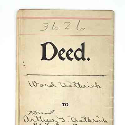 Bathrick-Bathrick Deed - 1923