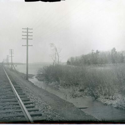 Railroad Tracks Near River