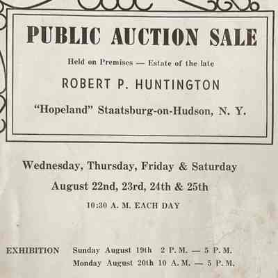 Auction Catalog - R.P. Huntington - Hopeland