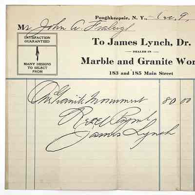 Headstone Receipt, 1913