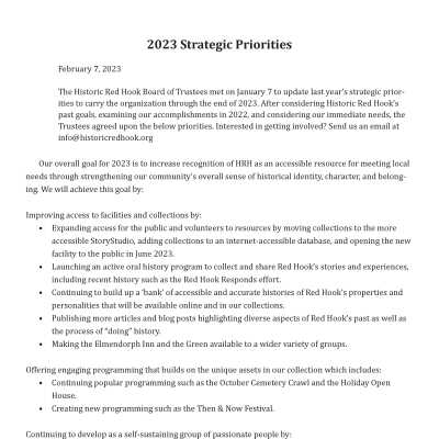 Blog Post: 2023 Strategic Priorities