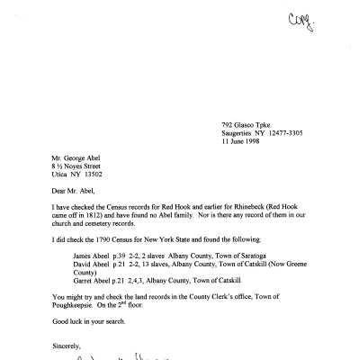 Abel Letter response