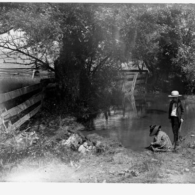 Roscoe & Marion Teator by creek