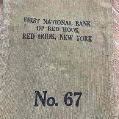 Canvas money bag First National Bank of Red Hook