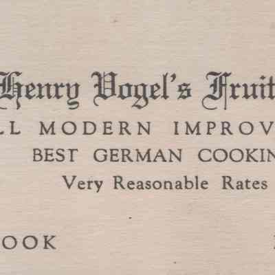 Henry Vogel Fruit Farm bushiness card