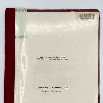 Julius Moul's 1885 Diary