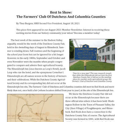 Blog Post: Best In Show: The Farmers’ Club Of Dutchess And Columbia Counties