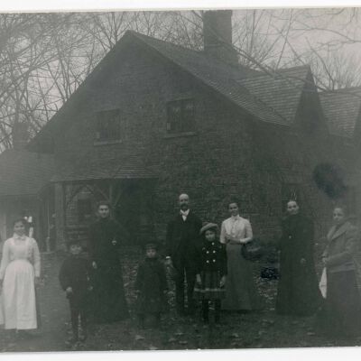 People at Cottage, Merritt Estate