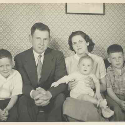 Peter and Alice Bulkeley with sons Pete, Jonathan, and David