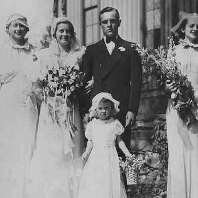 Arvine and Charlotte Bathrick wedding party