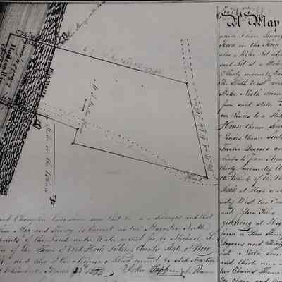 1835 Map and Survey of land under water in the Hudson River in the Town of Red Hook