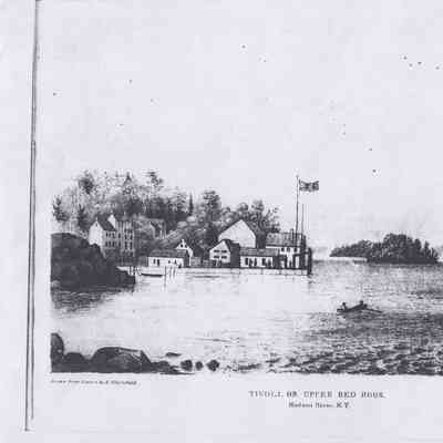 Illustration of Tivoli viewed from the Hudson River, date unknown