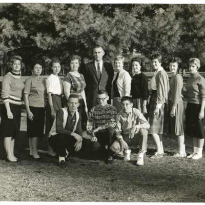 Red Hook School students with Russ Keefe, Principal