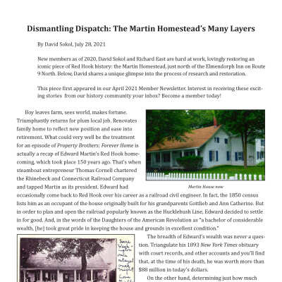 Blog Post: Dismantling Dispatch: The Martin Homestead’s Many Layers