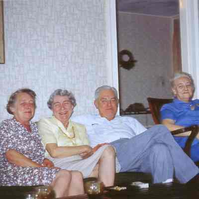 Family photo, 1970, Gertrude Ludwig, Margaret Stockenberg, Robert Schutte, and children