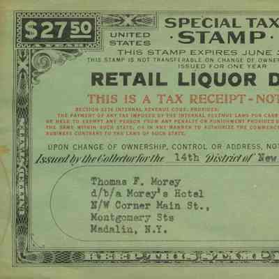 Liquor license tax receipt