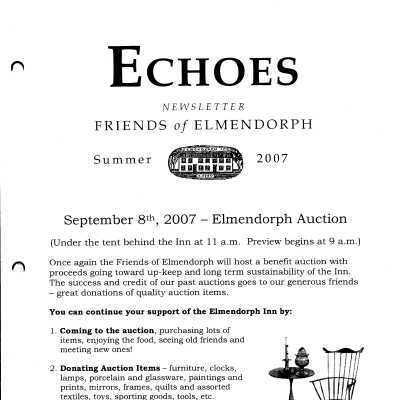 Elmendorph Echoes, Winter 2007