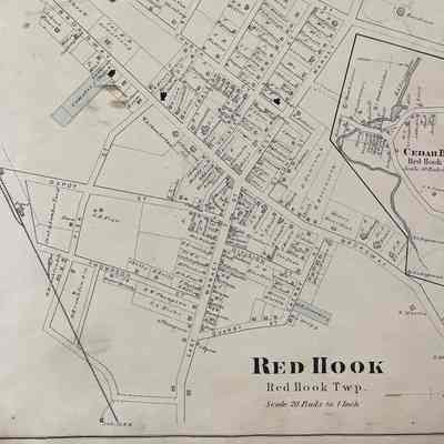 1876 O.W. Gray & Son Map of Villages of Red Hook and Tivoli, Hamlets of Annandale and Barrytown, and Town of Rhinebeck