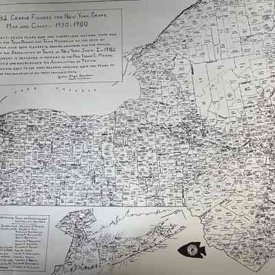 New York State Souvenir Maps - Census Data, Counties and Towns