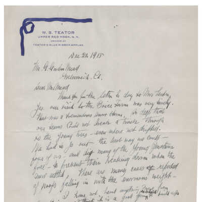 Letter to Gordon Mead from W. S. Teator (3), 1915