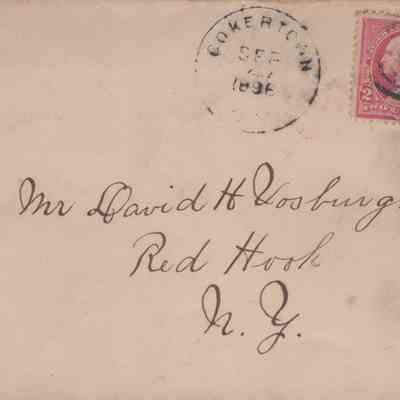 David Vosburgh Envelope 1896