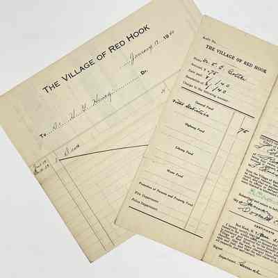Village Receipts for Recording Deaths - 1940