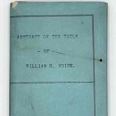 Boice Property Title Abstract