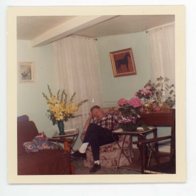 Man on couch, 1965