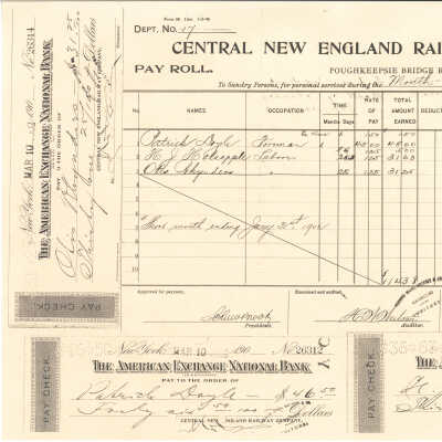 Payroll records for CNER workers, February 1902
