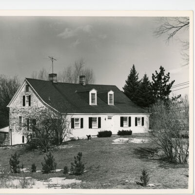 Martin-Gurland House with dog in front.